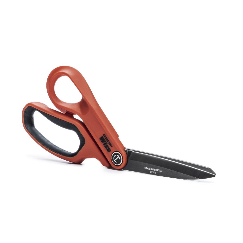 Crescent Wiss 10″ Tradesman Shears Offset Left Hand Titanium Coated - Flockneti