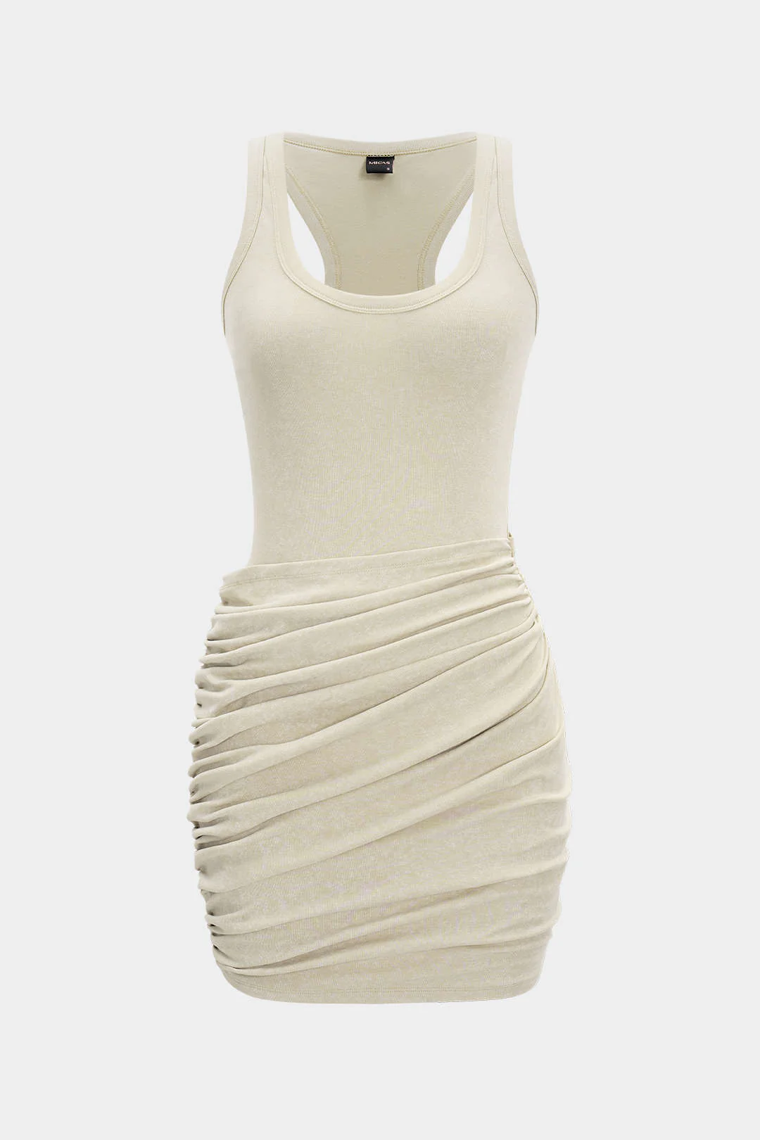 Ruched Tank Sleeveless Mini Dress - Flockneti