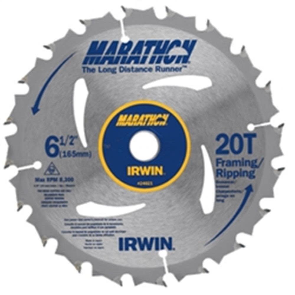 Irwin Marathon 6-1/2In 20T Carbide Saw Blade - Flockneti