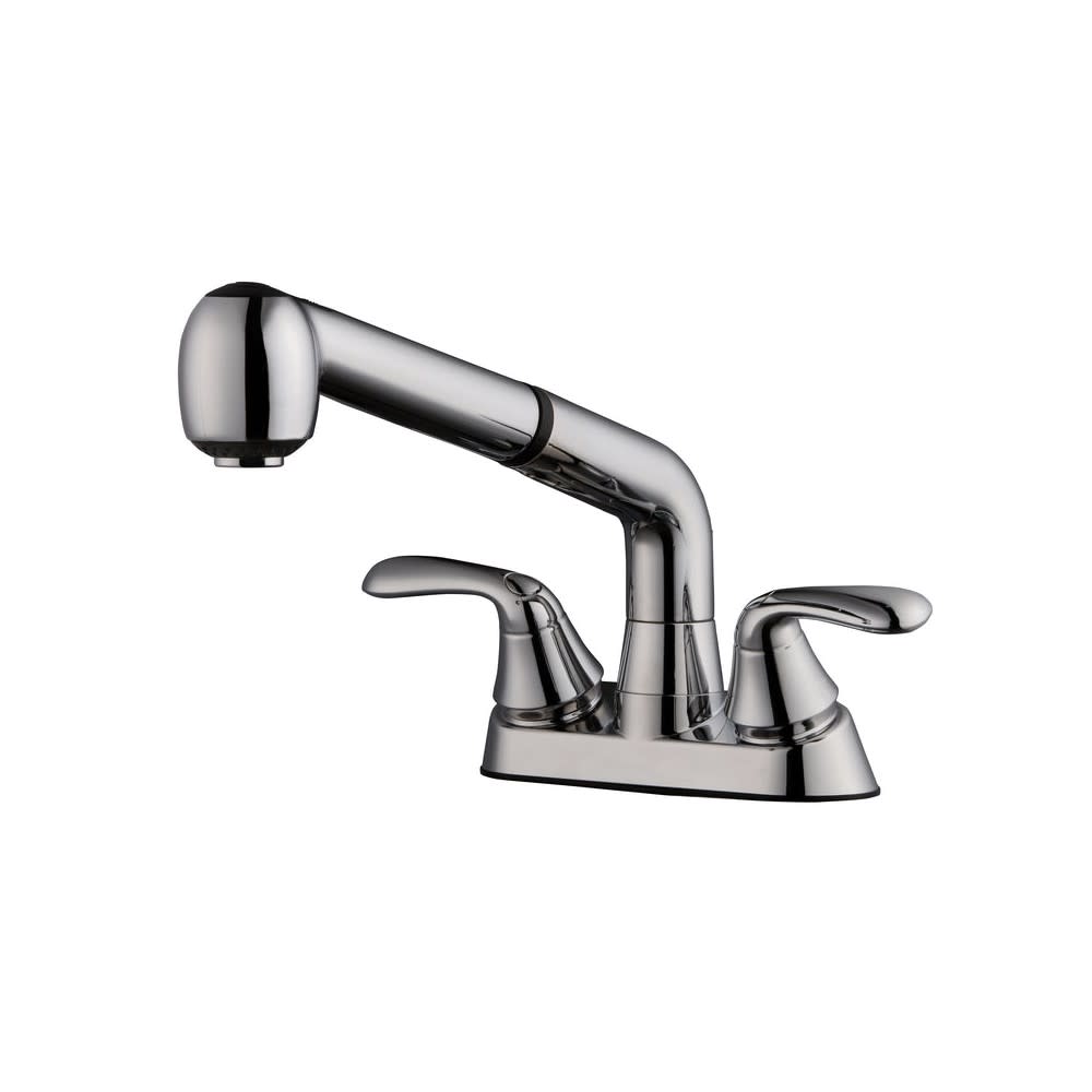 Homewerks Laundry Faucet Chrome 2 Handle Traditional Pull Out - Flockneti
