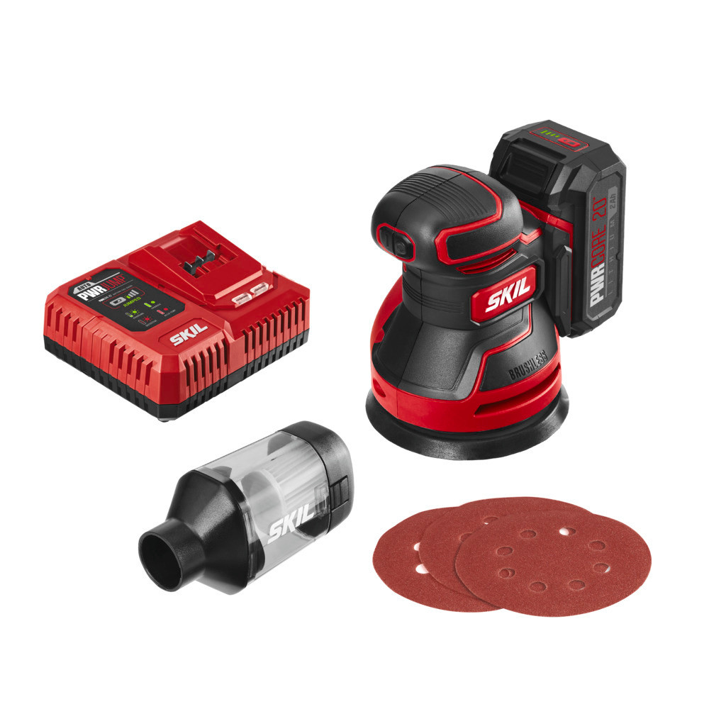 SKIL PWRCORE 20 Brushless 20V Random Orbital Sander Kit - Flockneti