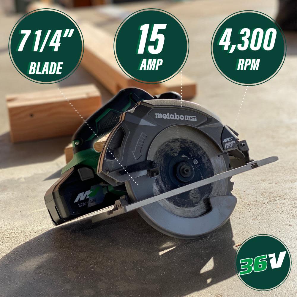 Metabo HPT Multivolt 36V Brushless 7-1/4In Circular Saw (Bare Tool) - Flockneti