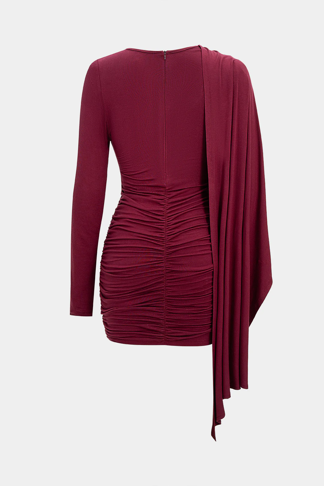Ruched Long Sleeve Mini Dress - Flockneti