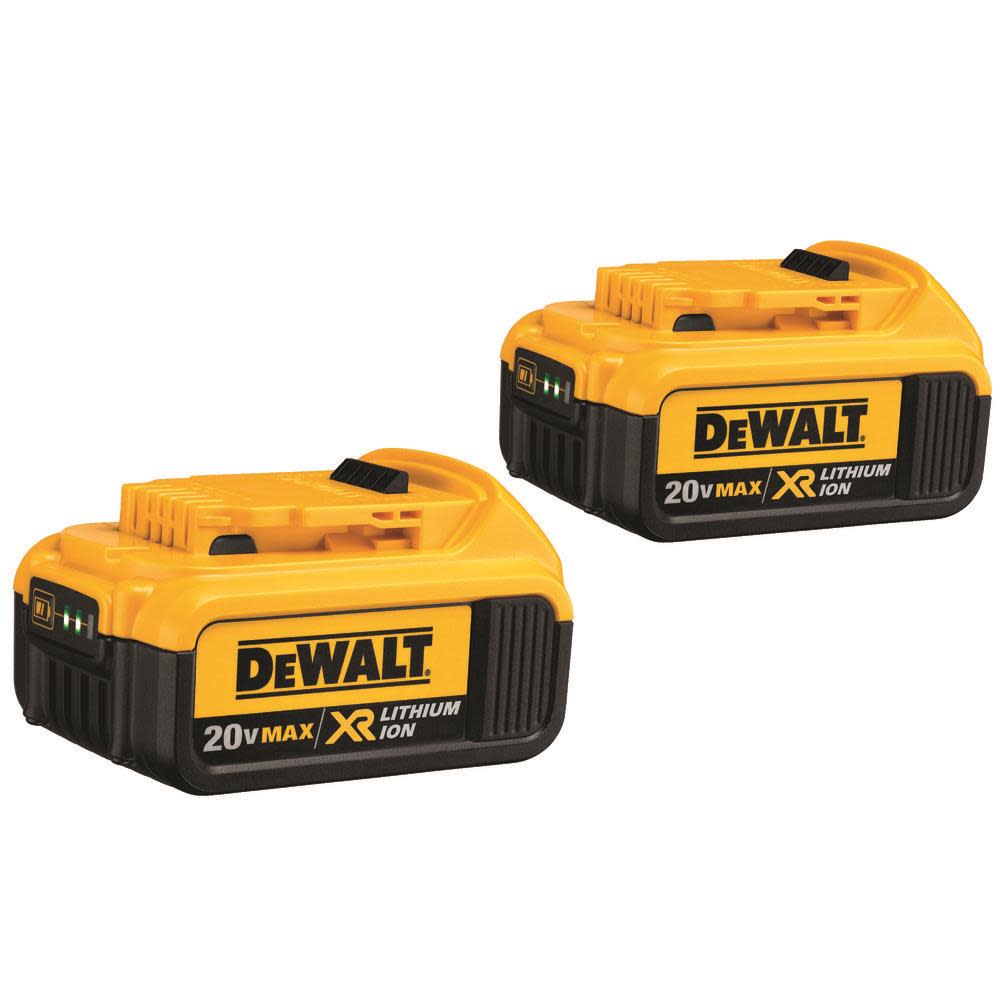 DEWALT DCB204-2 – 20V MAX* Premium XR Lithium Ion 2-Pack (DCB204-2) - Flockneti