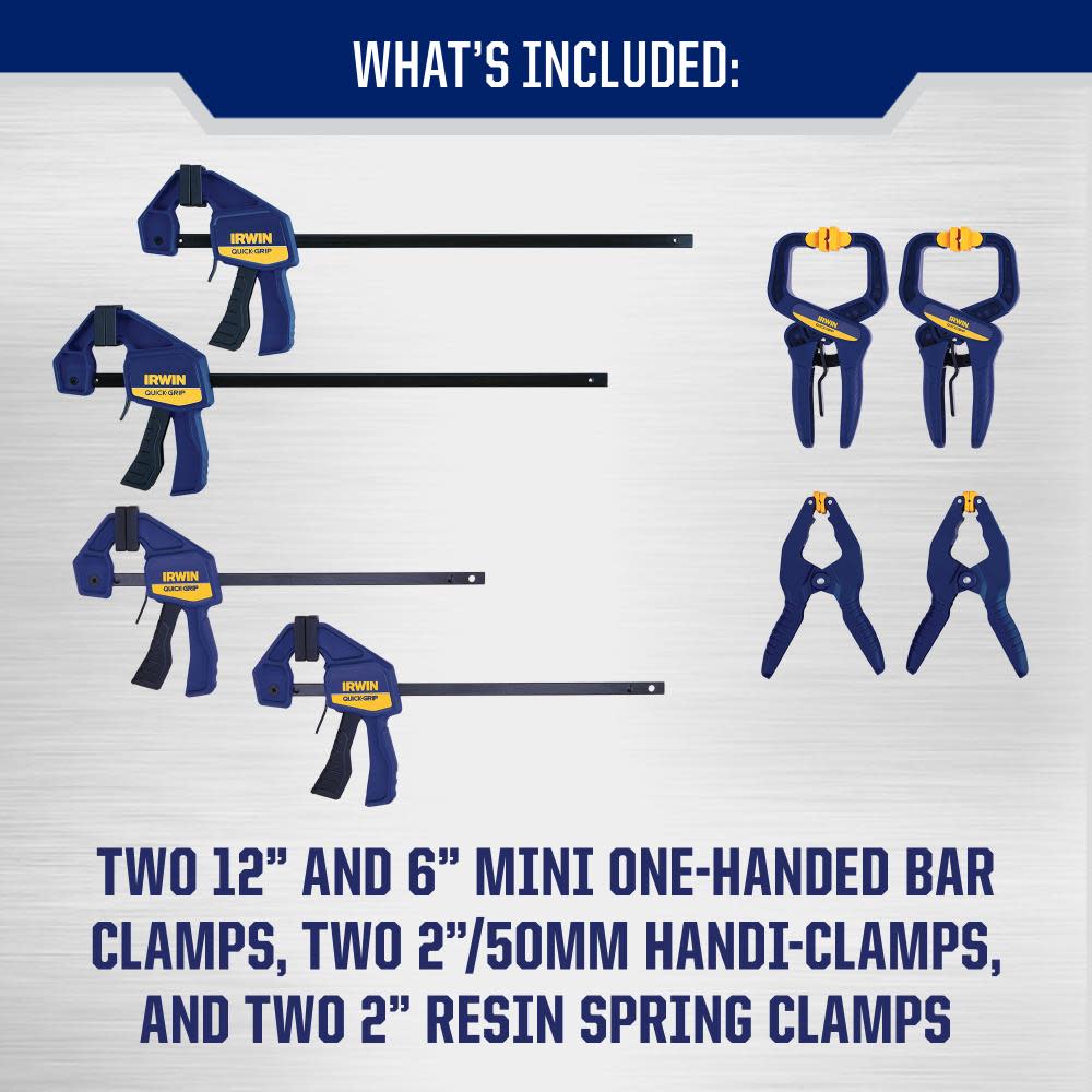 Irwin Quick-Grip Clamp Set 8pc - Flockneti