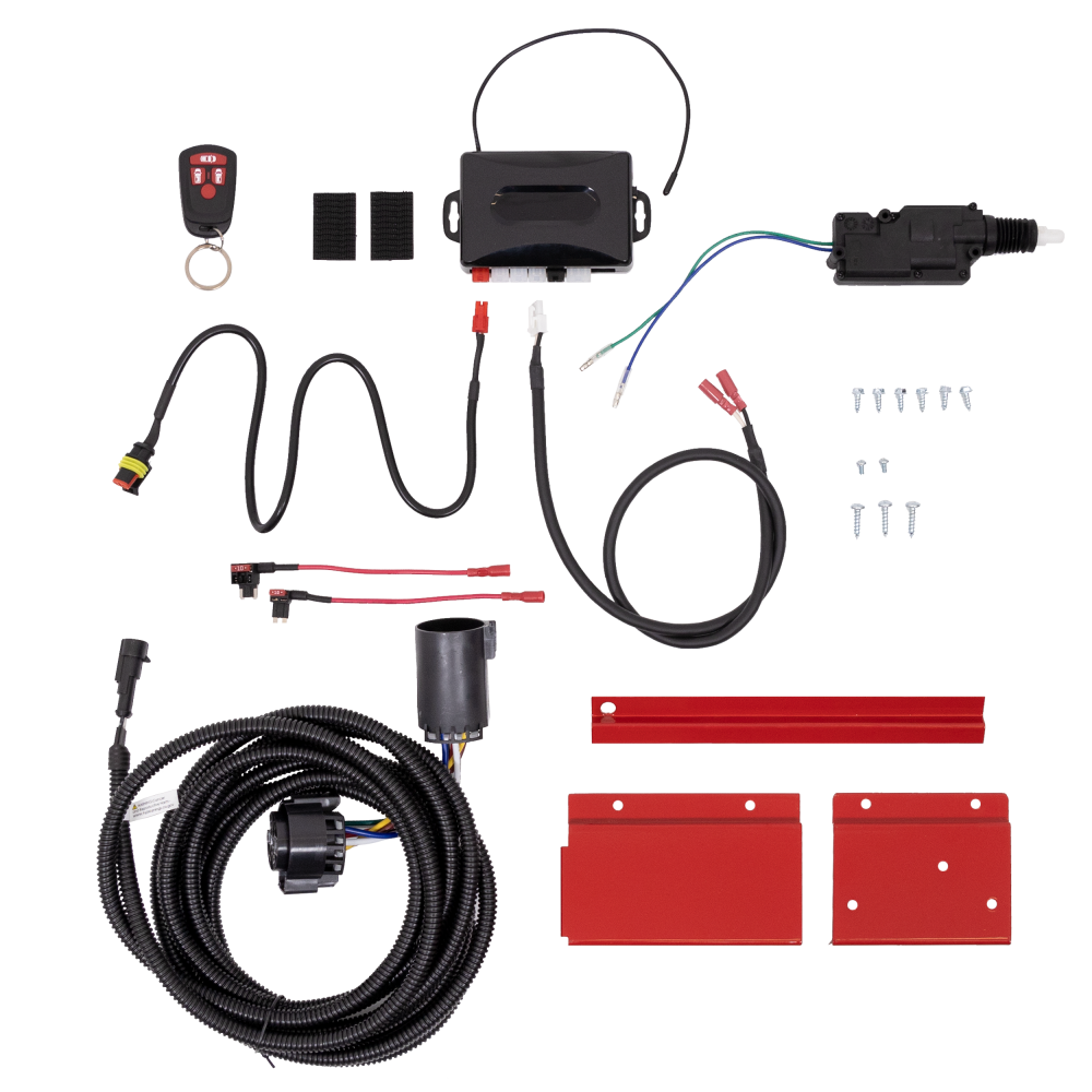 Weather Guard Remote Keyless Entry Kit with Hitch Wire Harness Saddle Box - Flockneti