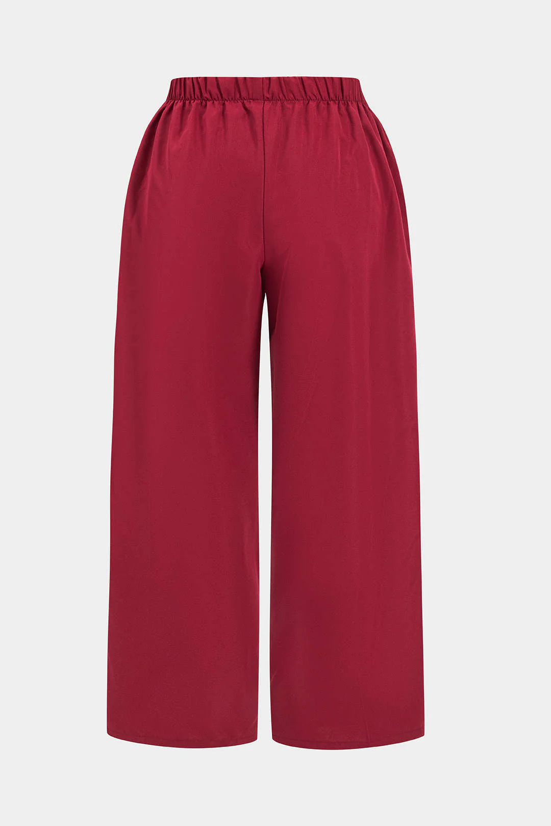Plus Size Contrast Bow Patchwork Trousers - Flockneti