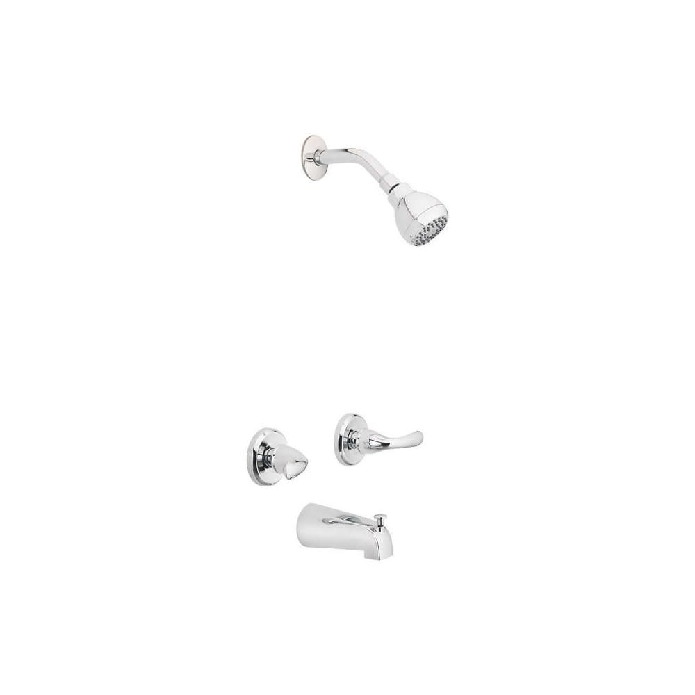 Oakbrook Essentials Tub & Shower Faucet Two Handle Chrome - Flockneti