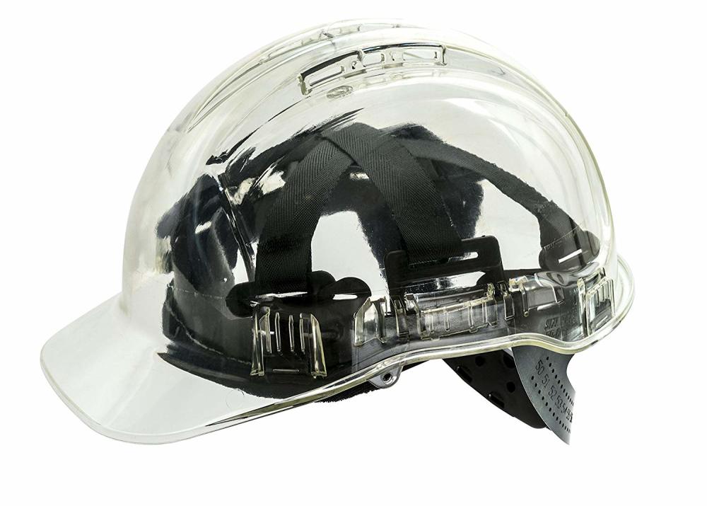 Portwest Peak View Ratchet Vented Hard Hat – Clear - Flockneti