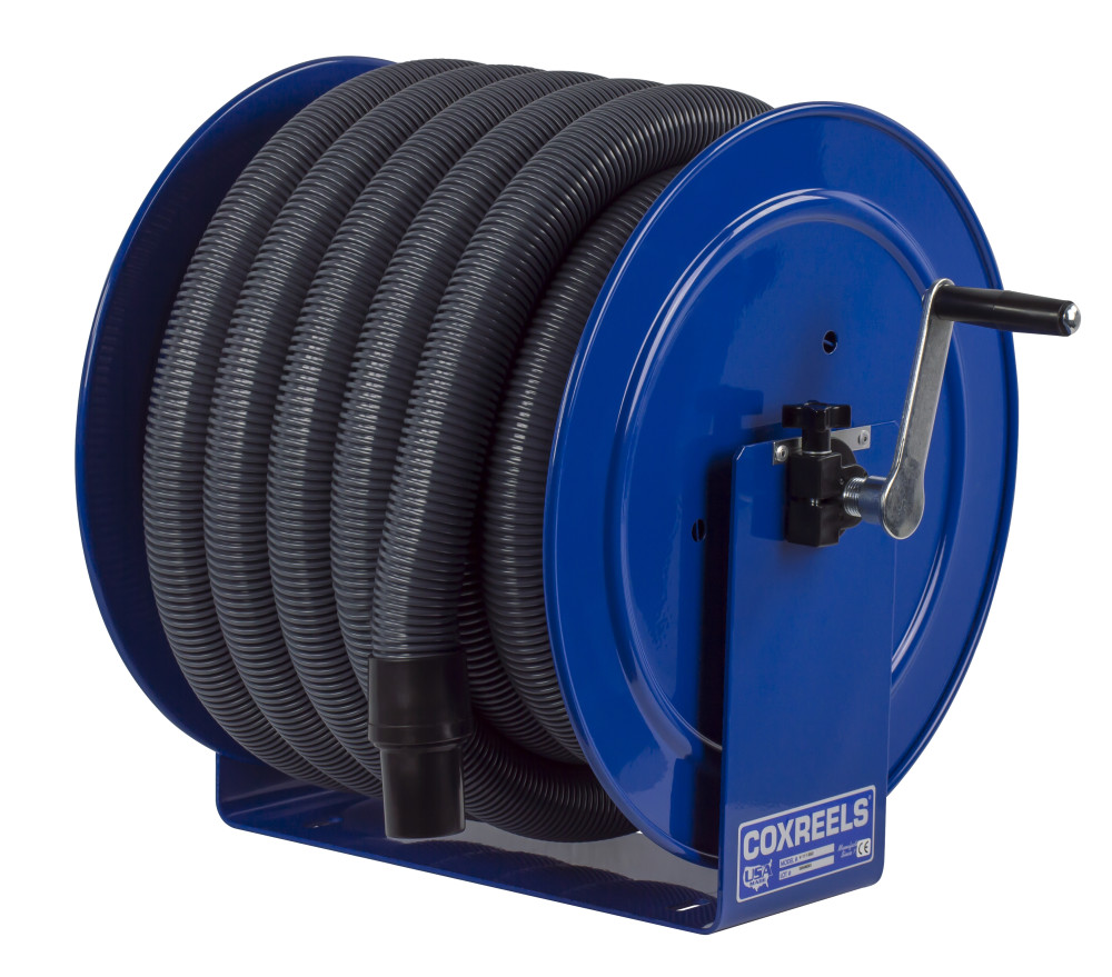 Coxreels Hose Reel Vacuum Only Direct Crank Rewind 1 1/2″ 2″ ID 50′ Hose Capacity - Flockneti