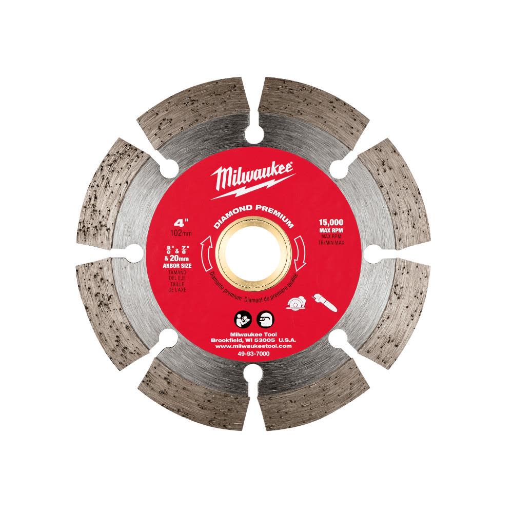 Milwaukee 4 In. Diamond Premium Segmented - Flockneti