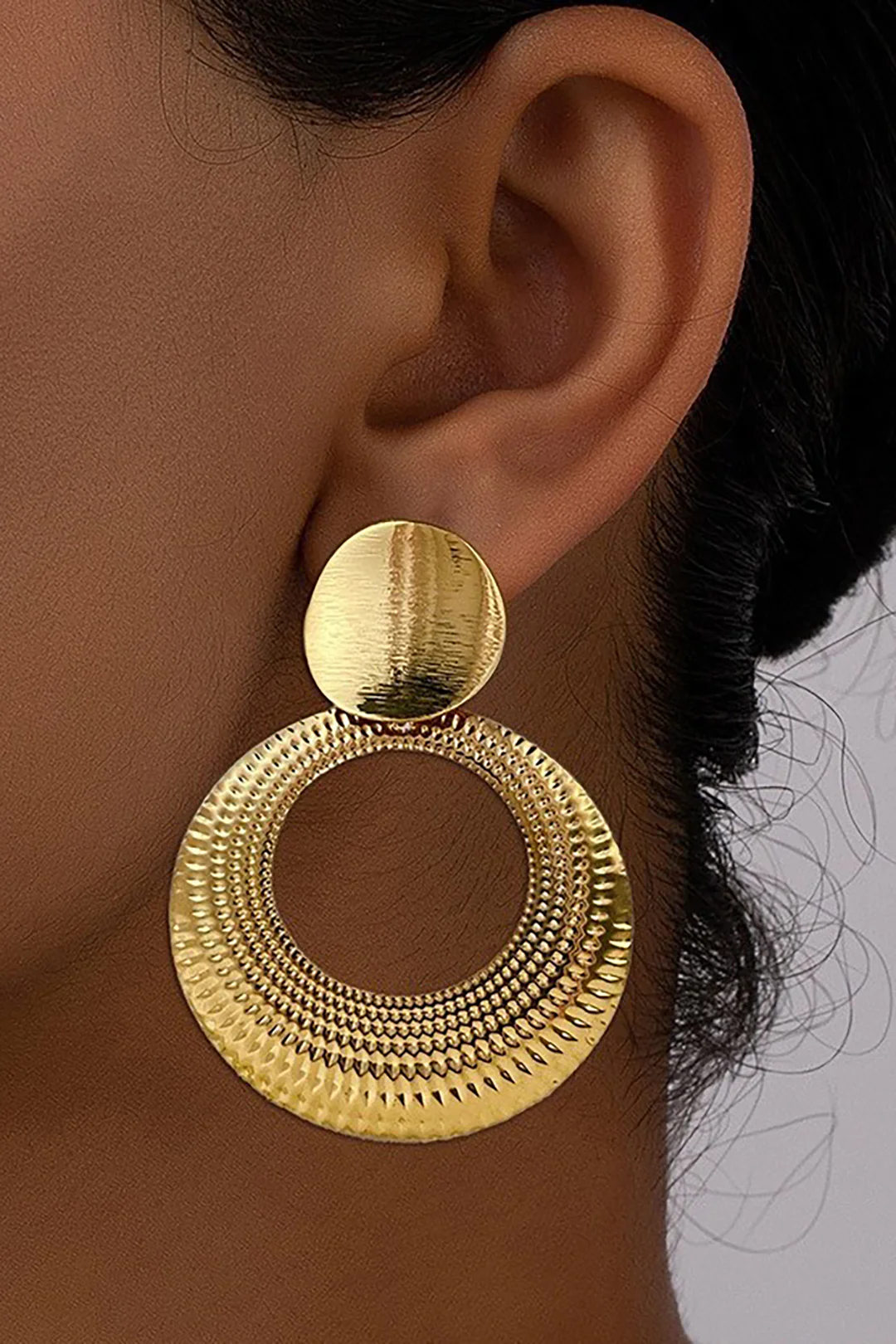 Geometric Round Earrings - Flockneti