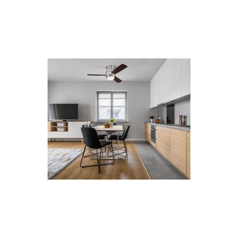 Westinghouse 44″ Halley Brushed Nickel LED Indoor Ceiling Fan - Flockneti