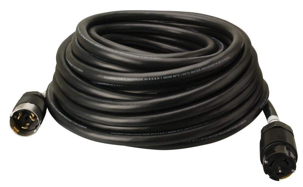 Southwire 6/3 50Ft SEOW 50A Power Distribution Extension Cord - Flockneti