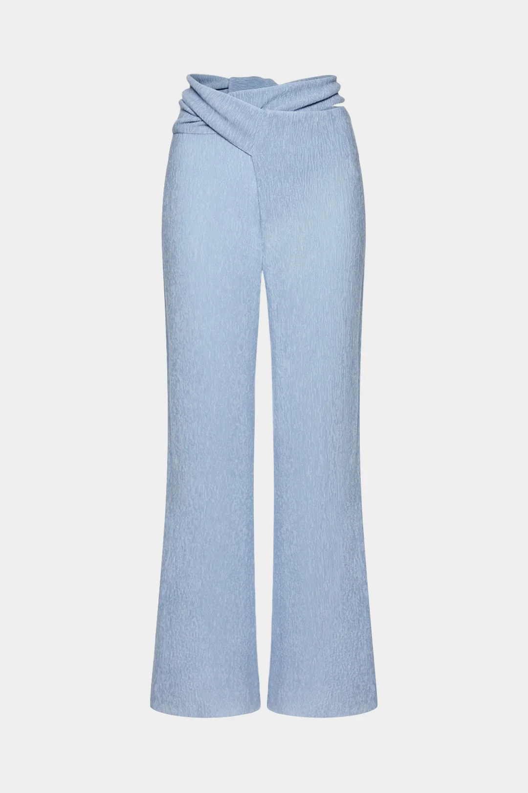Textured Asymmetrical Knotted Pants - Flockneti