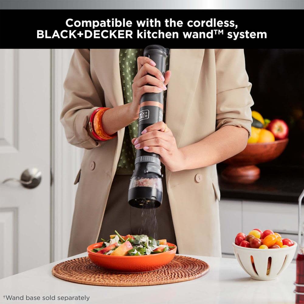 Black and Decker kitchen wand 2 in 1 Salt & Pepper Grinder Attachment - Flockneti