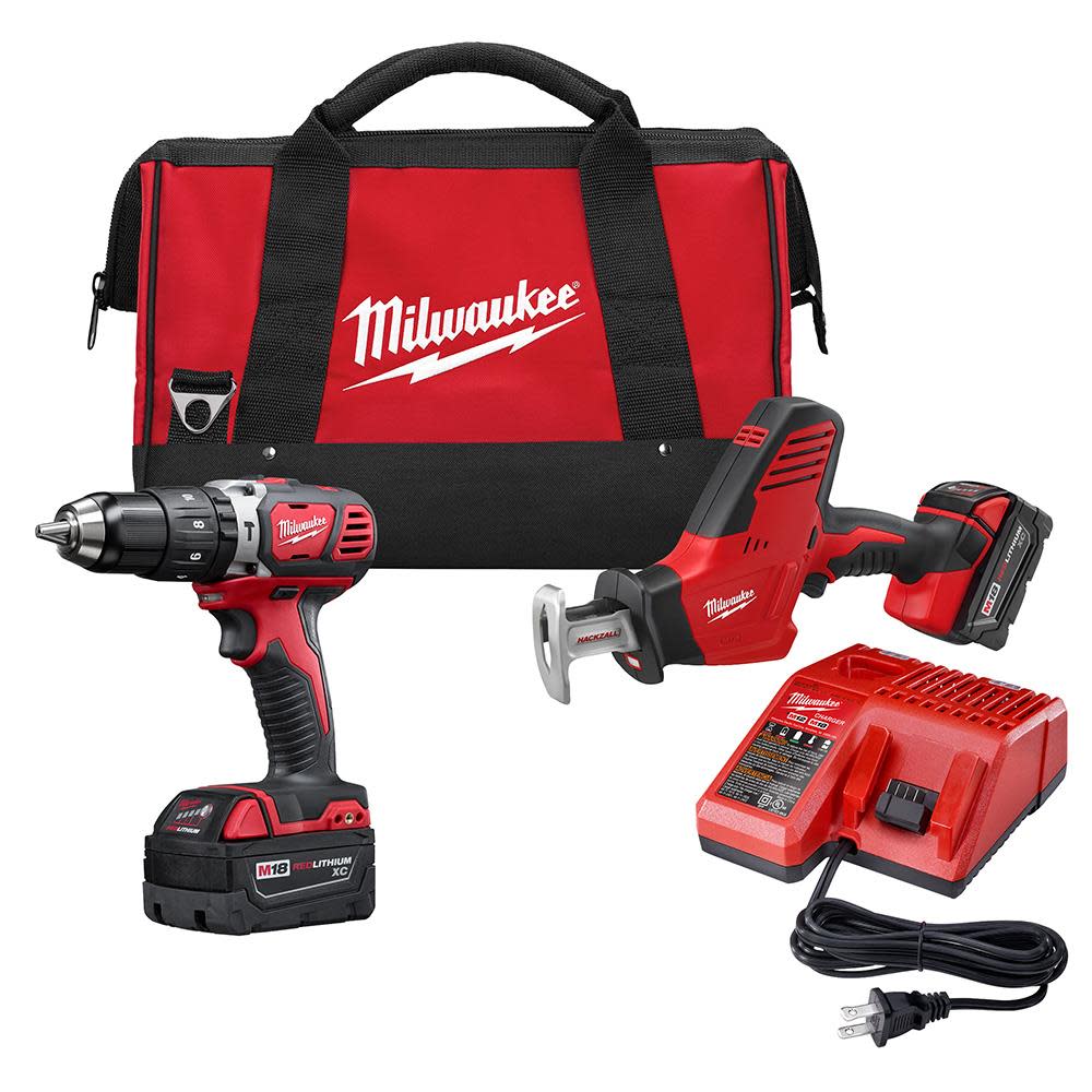 Milwaukee M18 Cordless 2 Tool Combo Kit - Flockneti