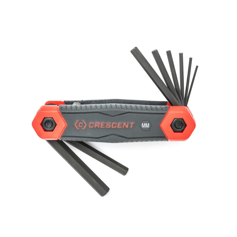 Crescent Hex Key Set 8 Pc. Folding Metric - Flockneti