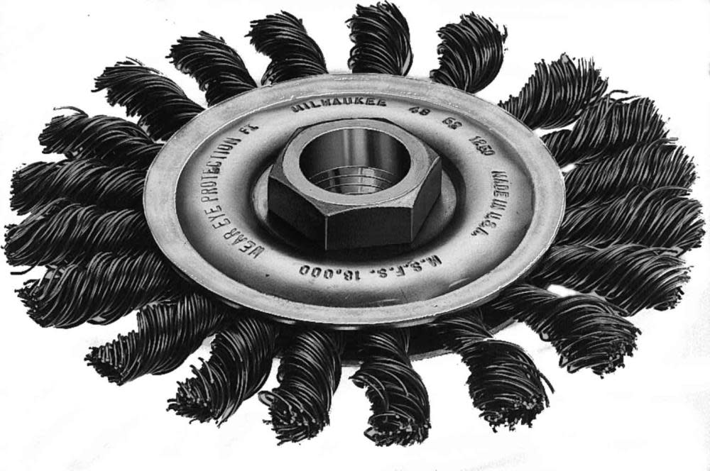 Milwaukee 4 in. Carbon Steel Full Cable Twist Knot Wheel - Flockneti