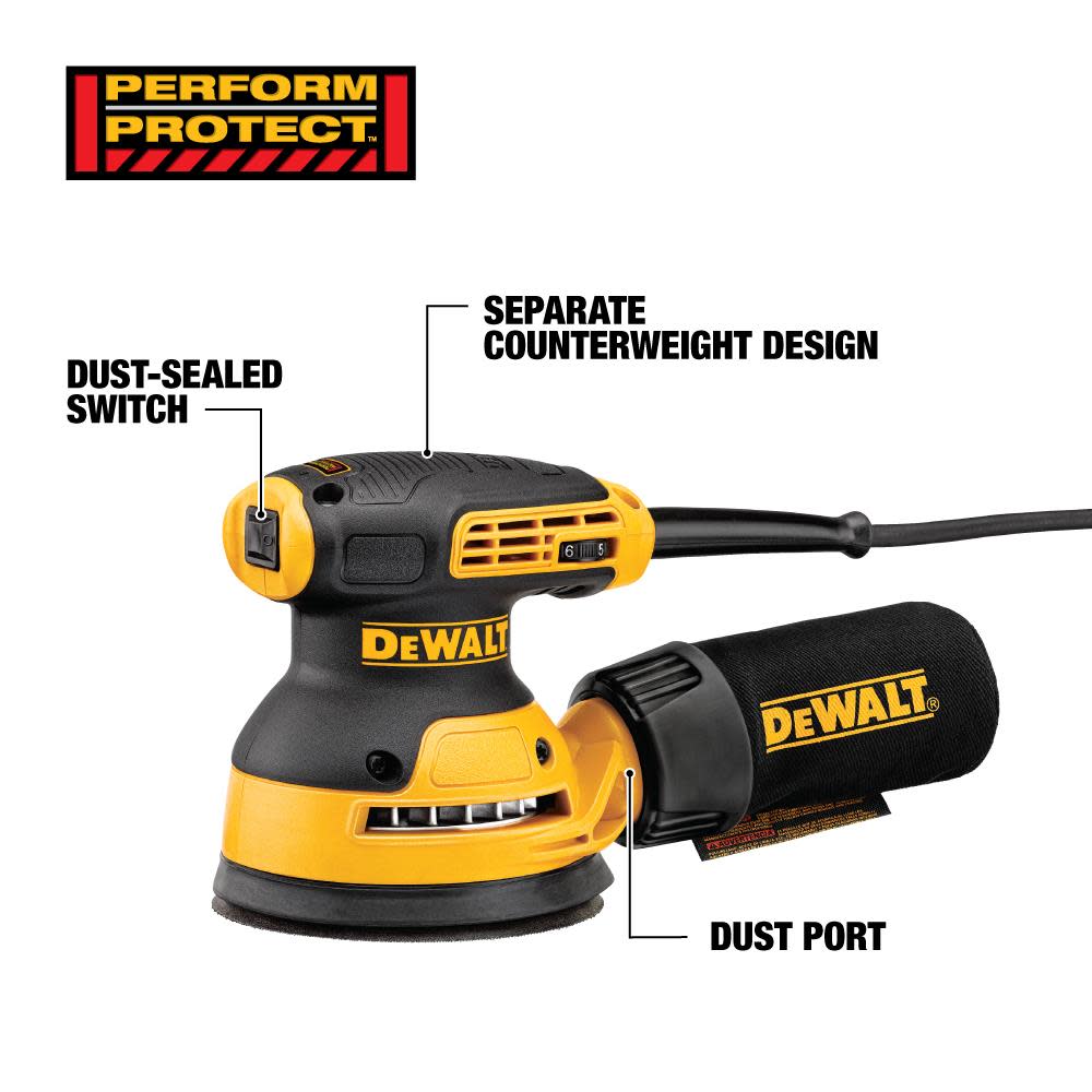 DEWALT 5 In. VS Random Orbit Sander - Flockneti