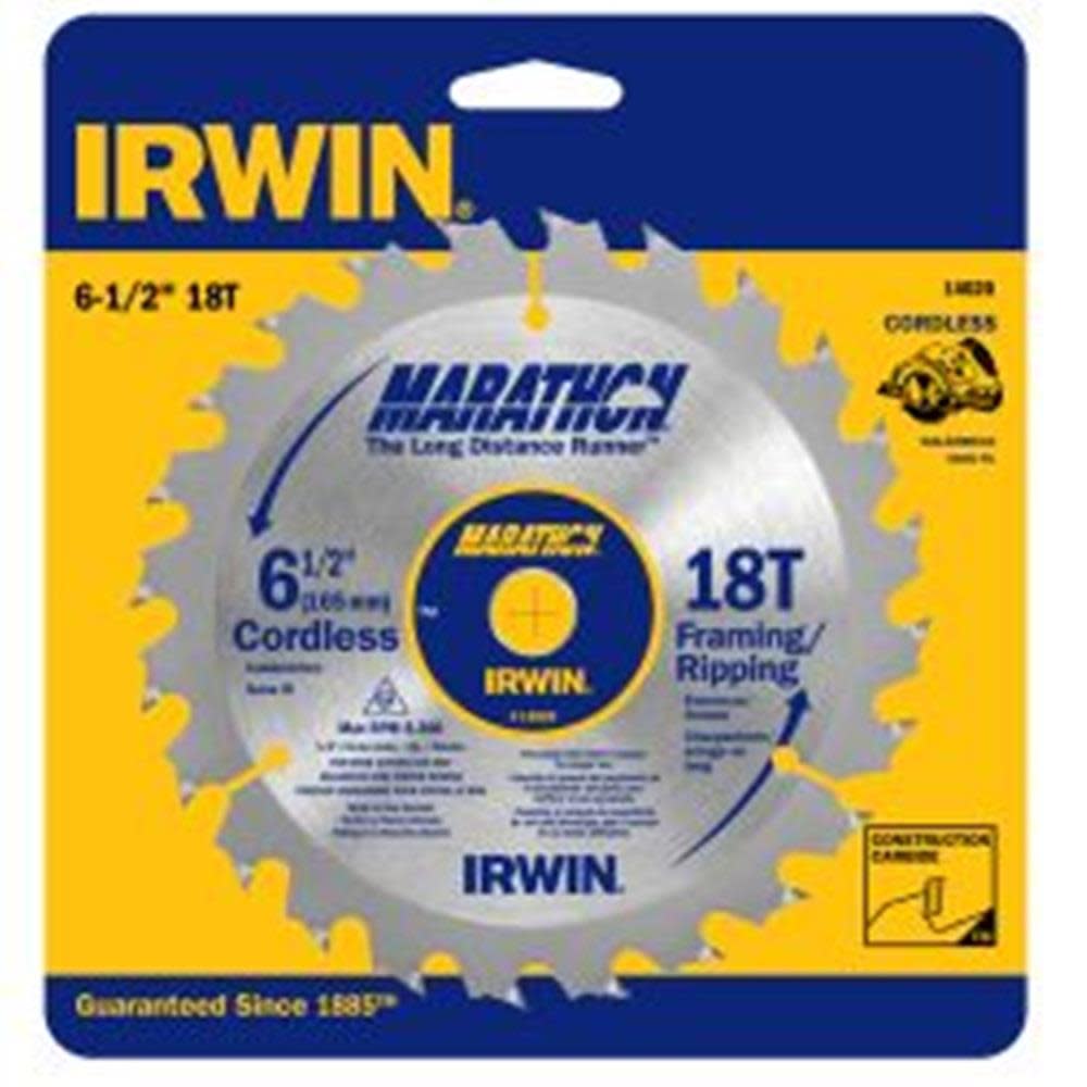 Irwin Marathon 6-1/2 In. 18T Cordless Saw Blade - Flockneti