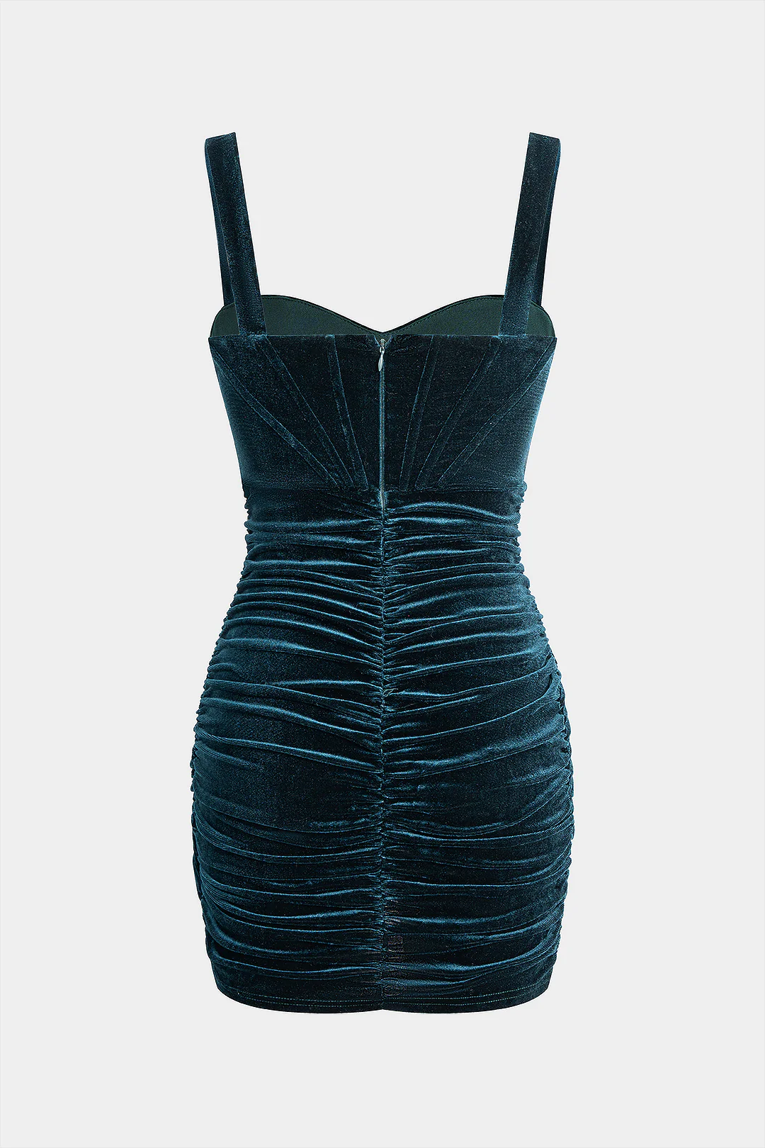Velvet Ruched Corset Backless Slip Sleeveless Mini Dress - Flockneti