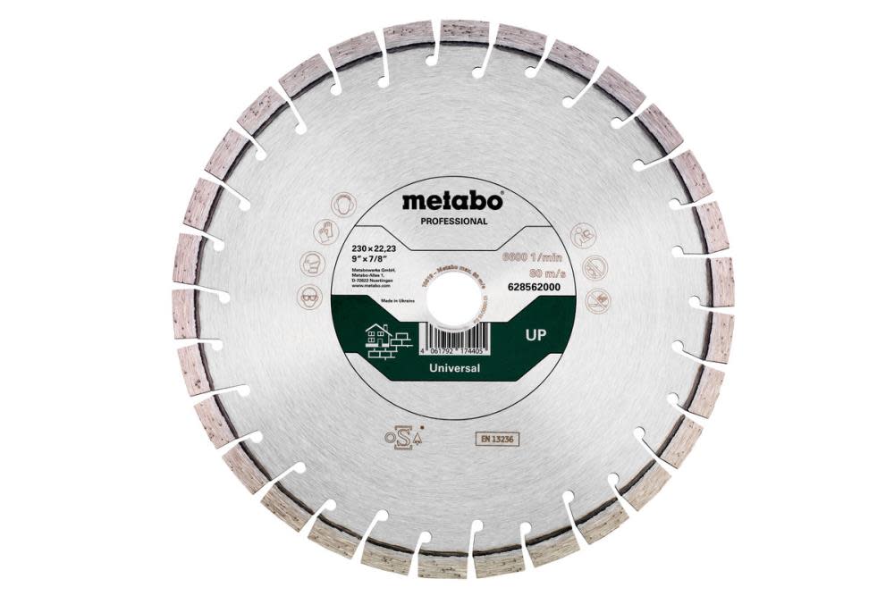 Metabo Diamond Cutting Disc 9″ x 7/8″ Universal 30 Segments - Flockneti