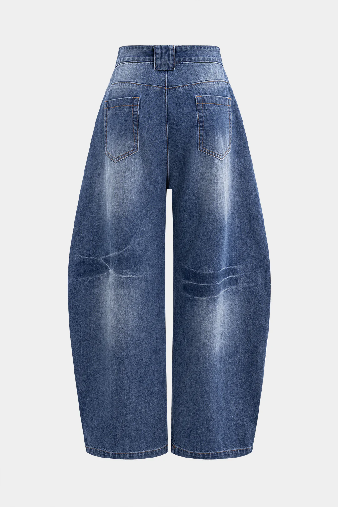 Denim Wide Leg Barrel Jeans - Flockneti