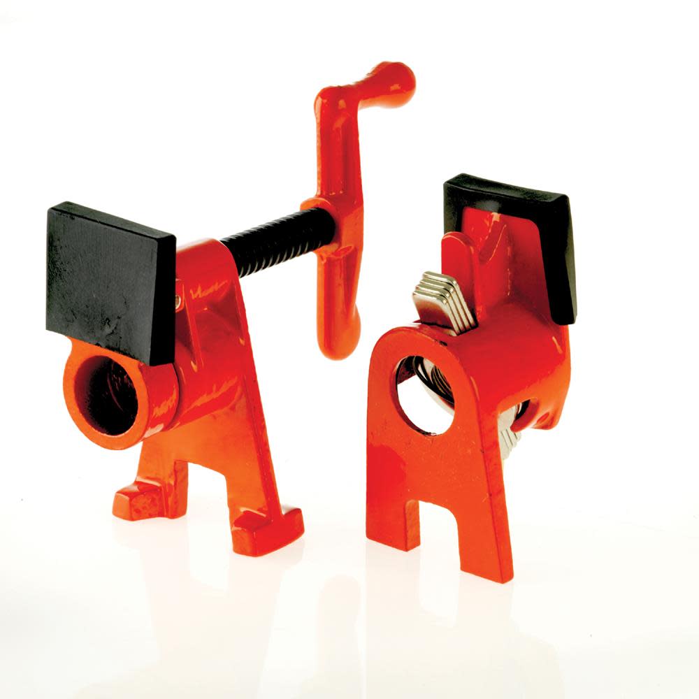 Bessey H-Series clamp fixture for use on 1/2 inch black pipe - Flockneti