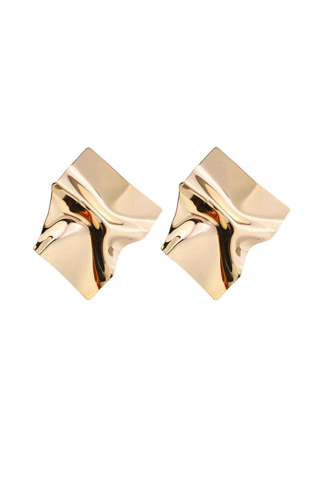 Crinkled Statement Earrings - Flockneti