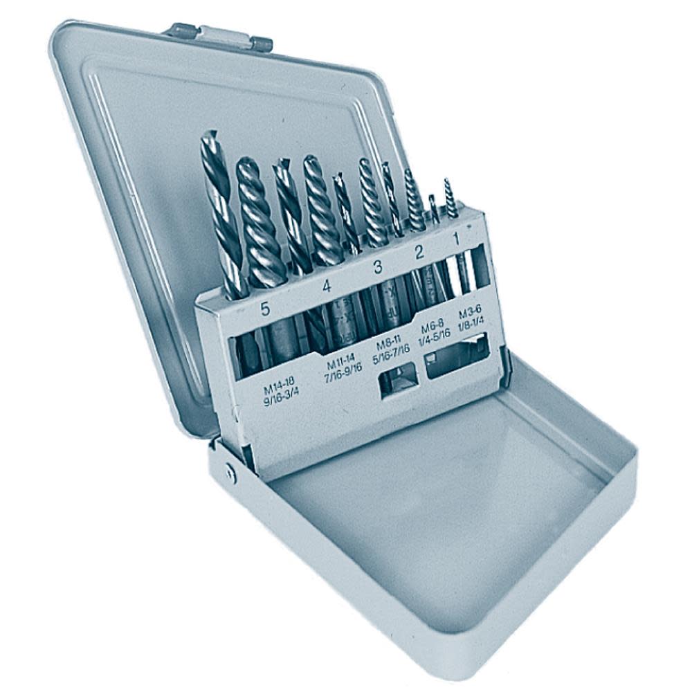 Champion Cutting Tool Left Hand Screw Extractor Drill Set - Flockneti
