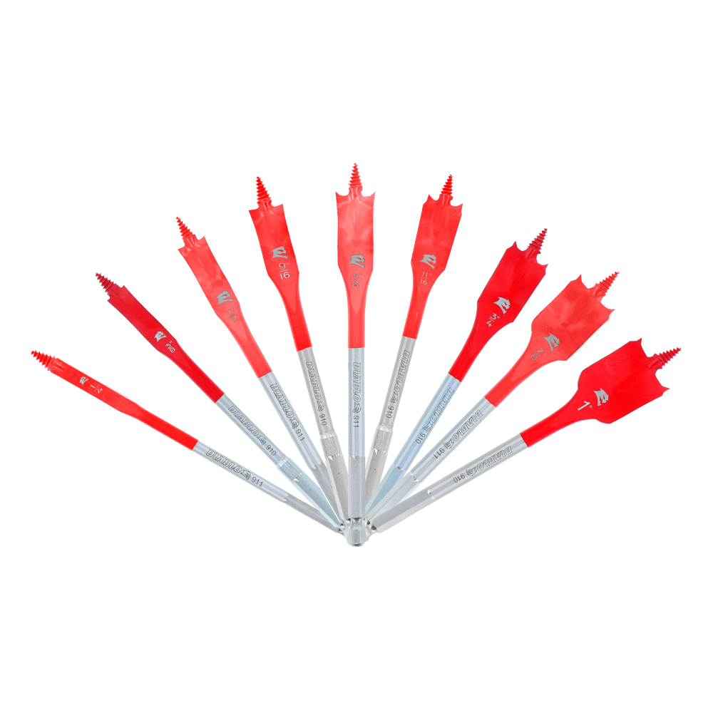 Diablo Tools 9 piece SPEEDemon Spade Bit Set (9-Piece) - Flockneti