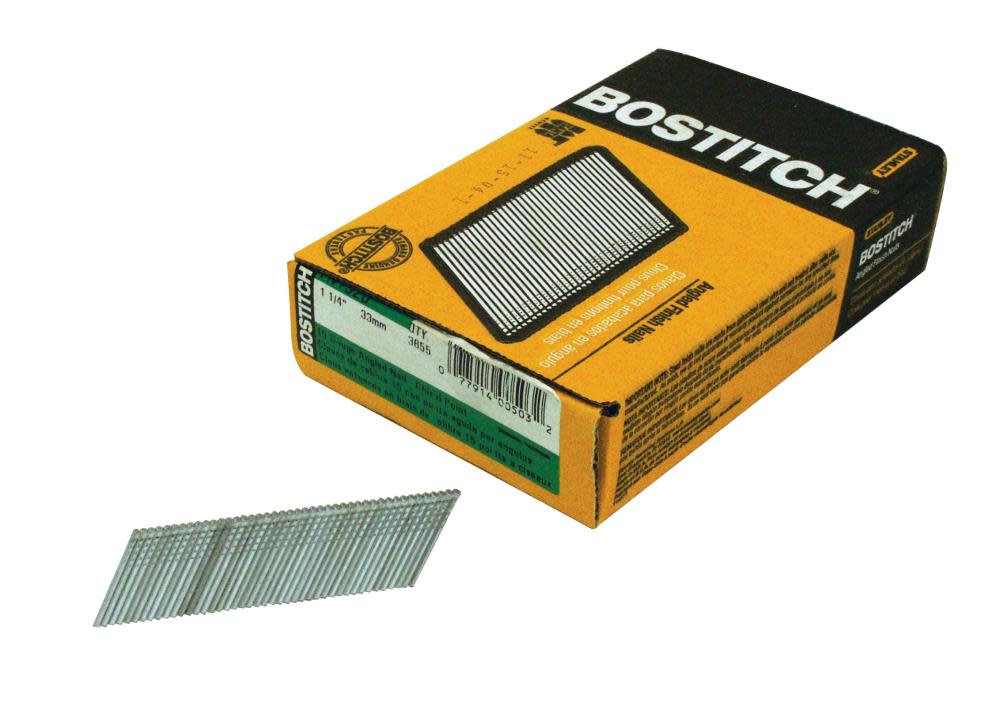Bostitch 1-1/4 In. Box of 3600 15-Ga. Finish Nail Pack - Flockneti