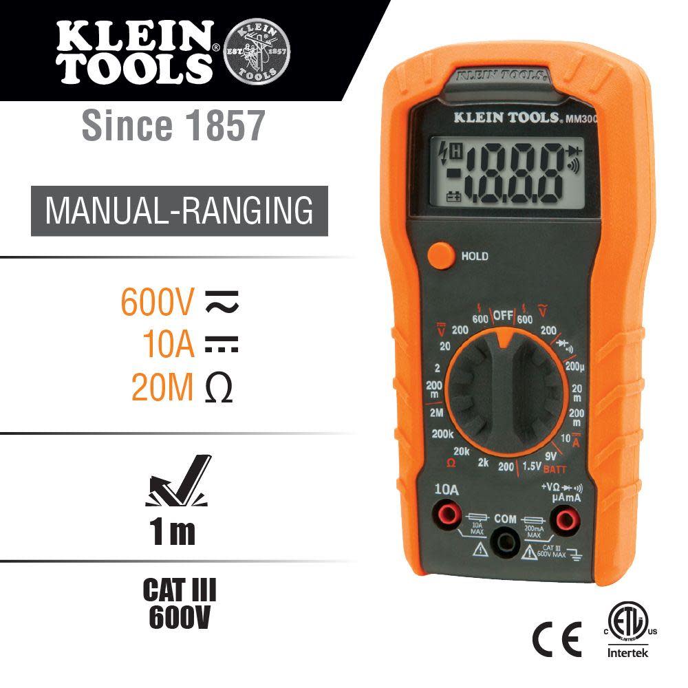 Klein Tools Digital Multimeter Manual 600V - Flockneti