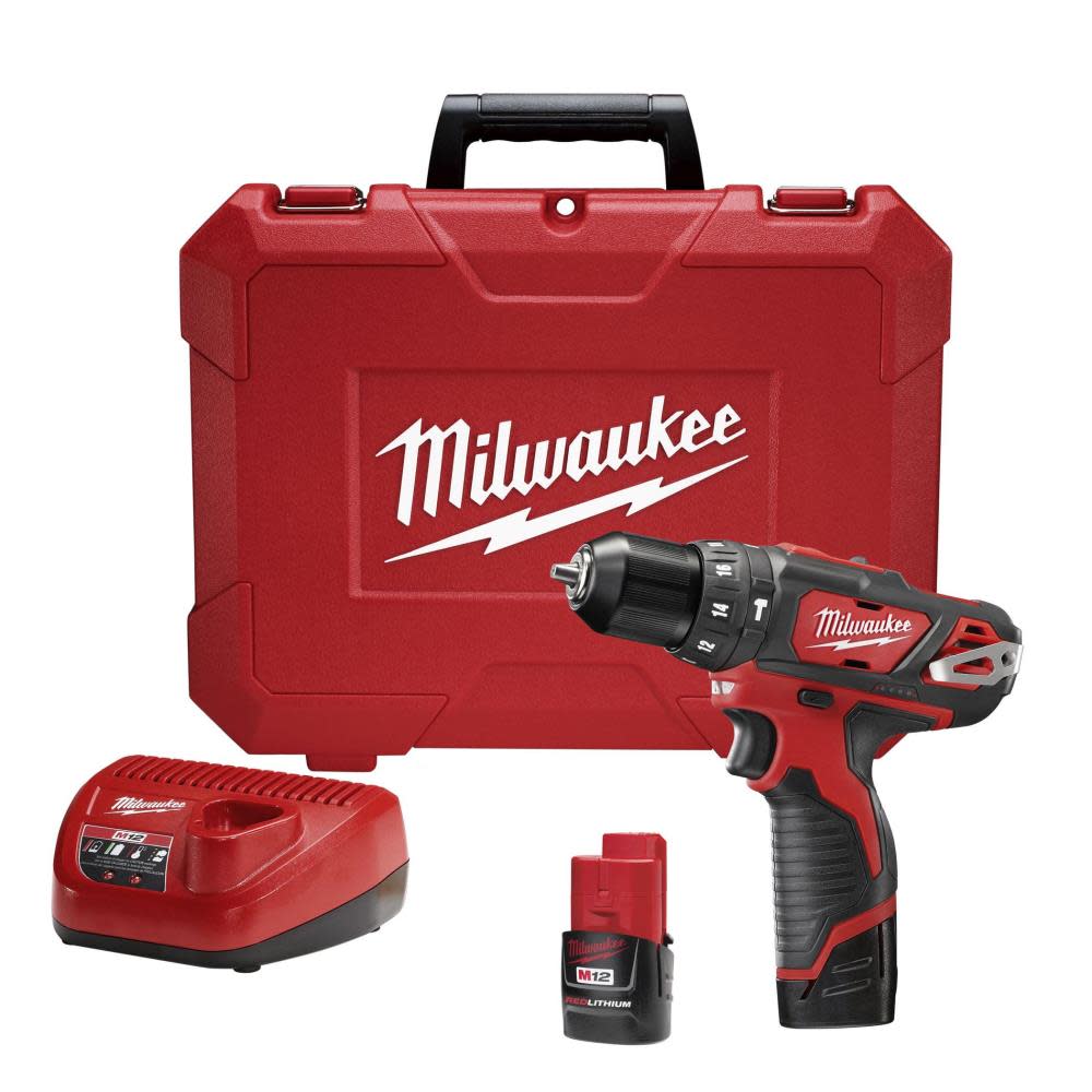 Milwaukee M12 3/8 in. Hammer Drill/Driver Kit - Flockneti