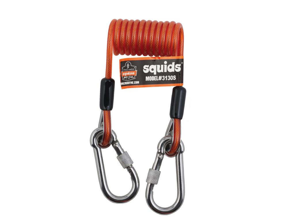 Ergodyne Squids 3130M Coiled Cable Lanyard- 5 Lb. - Flockneti
