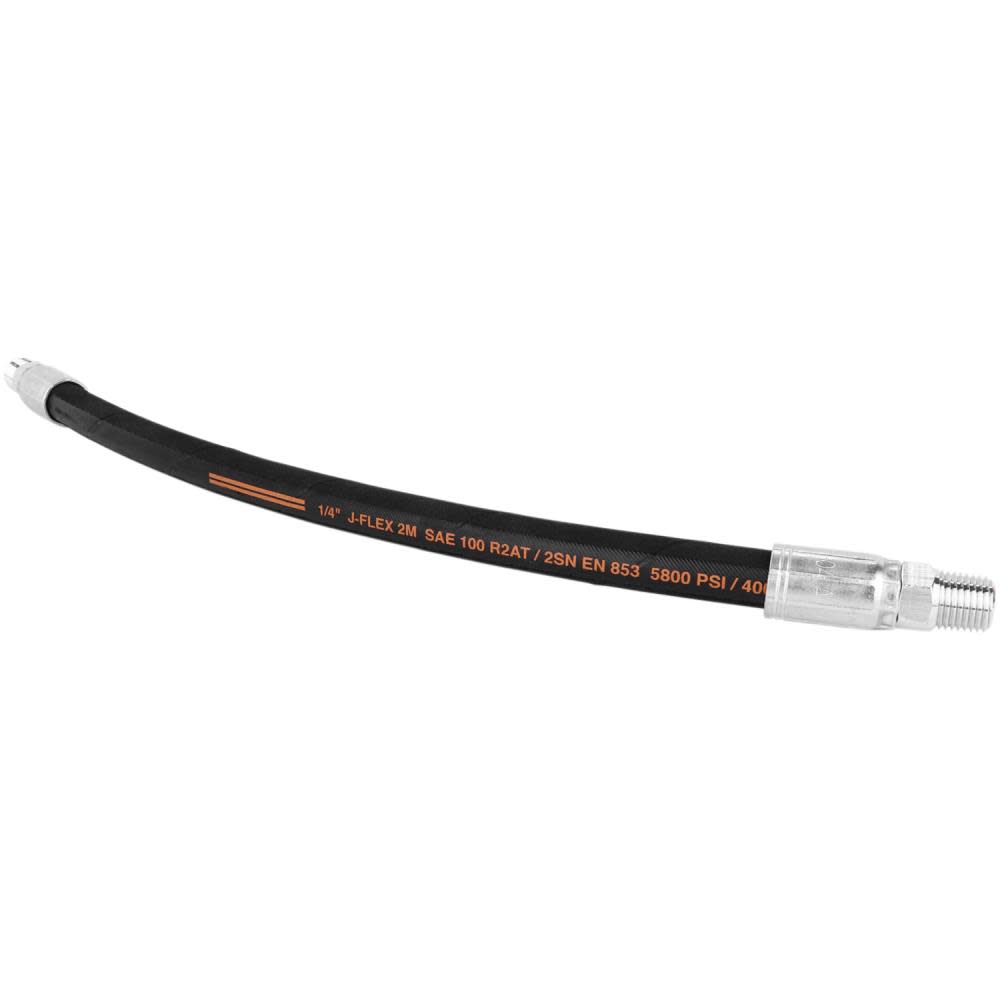 Milton Hydraulic Hose Assembly 100R2AT 5800 PSI 1/4″ MNPT 1/4″ Hose ID x 24″L - Flockneti