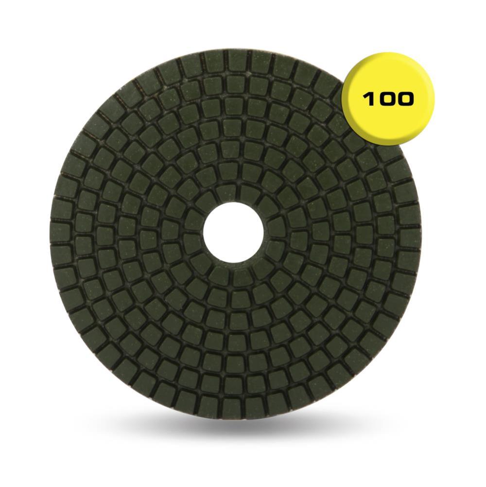 Rubi Tools Resin Wet Polishing Pad 100 Grit 4 In. - Flockneti