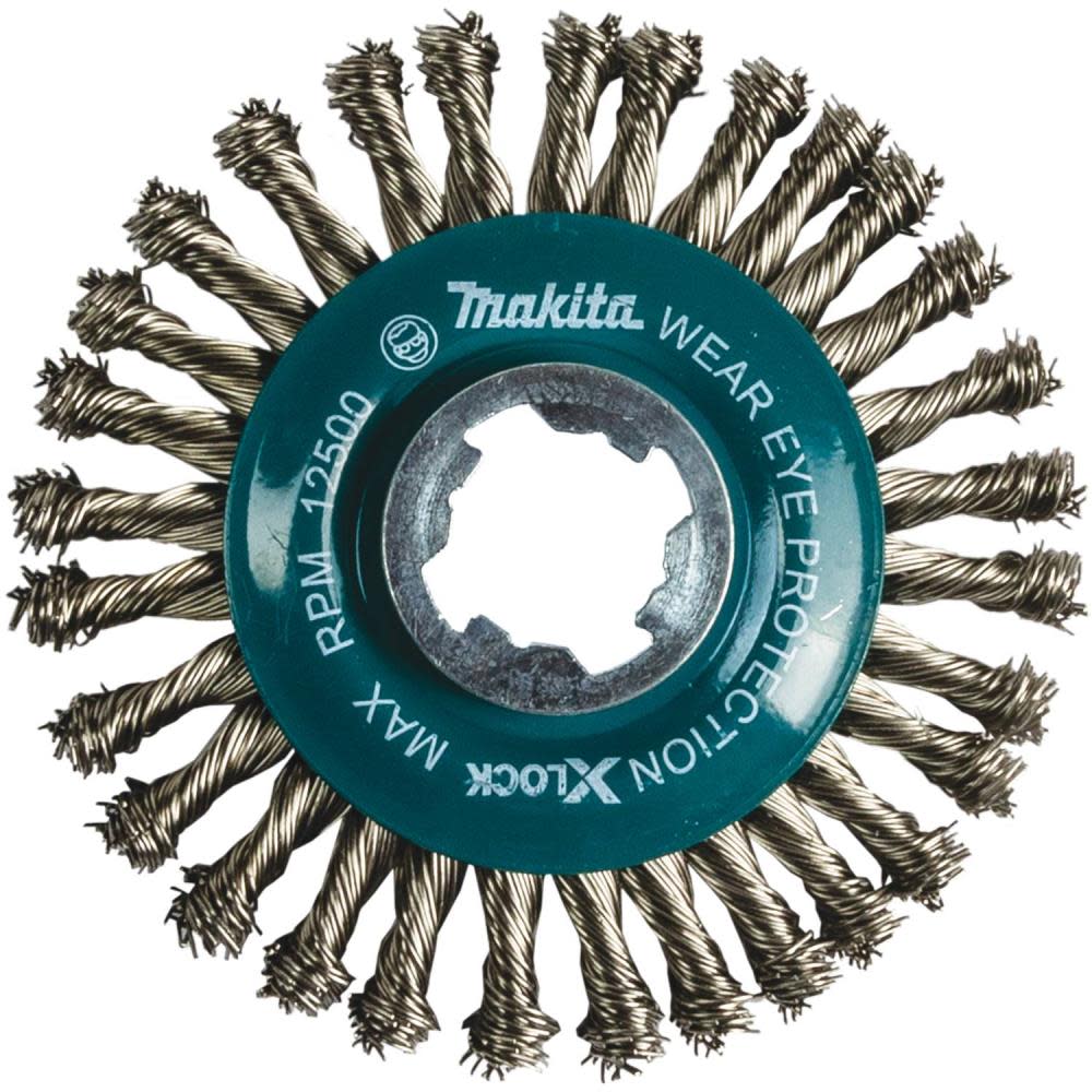 Makita X-LOCK 4-1/2″ Stainless Steel Stringer Bead Twist Wire Wheel - Flockneti