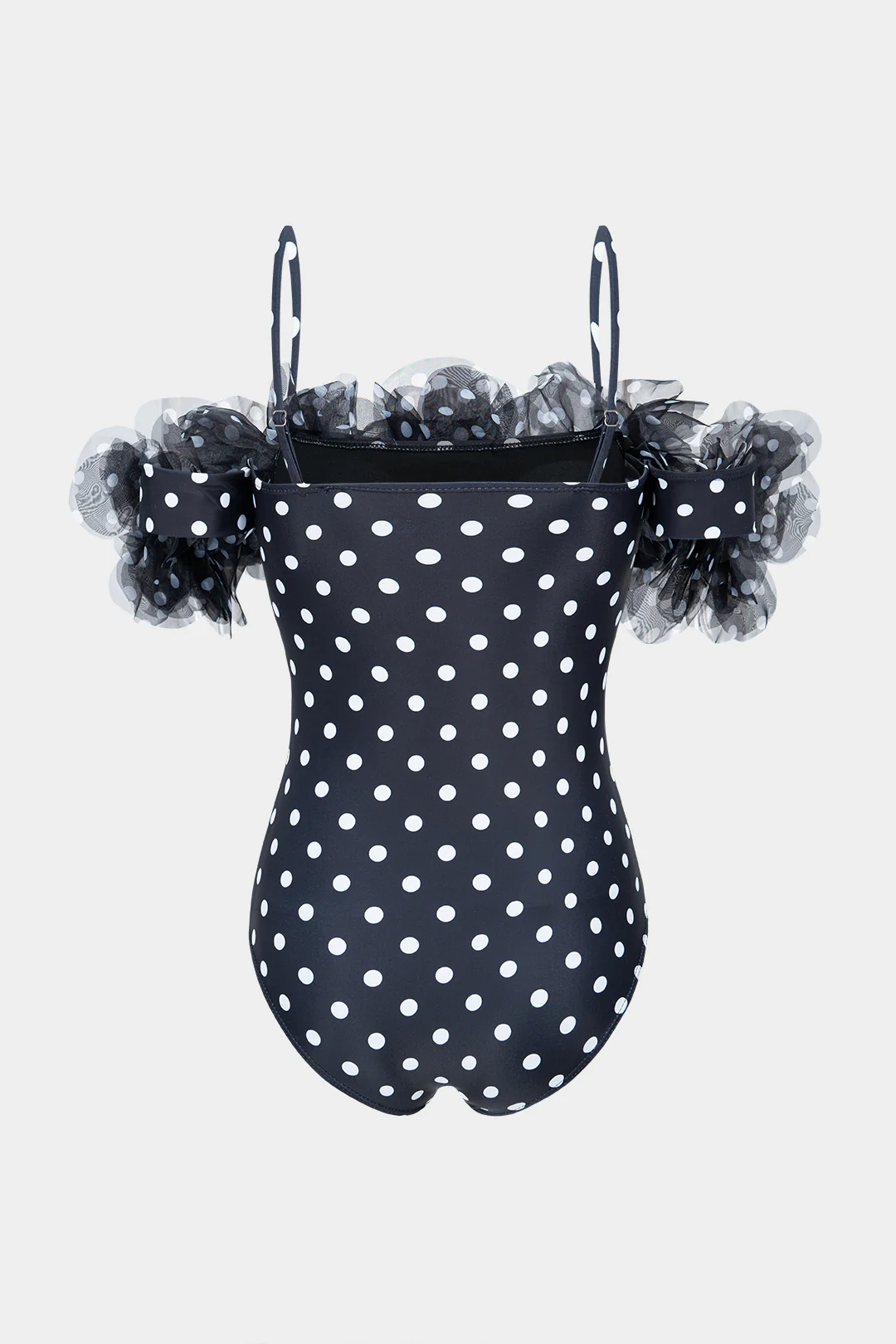 Polka Dots Print Sleeveless Swimsuit - Flockneti