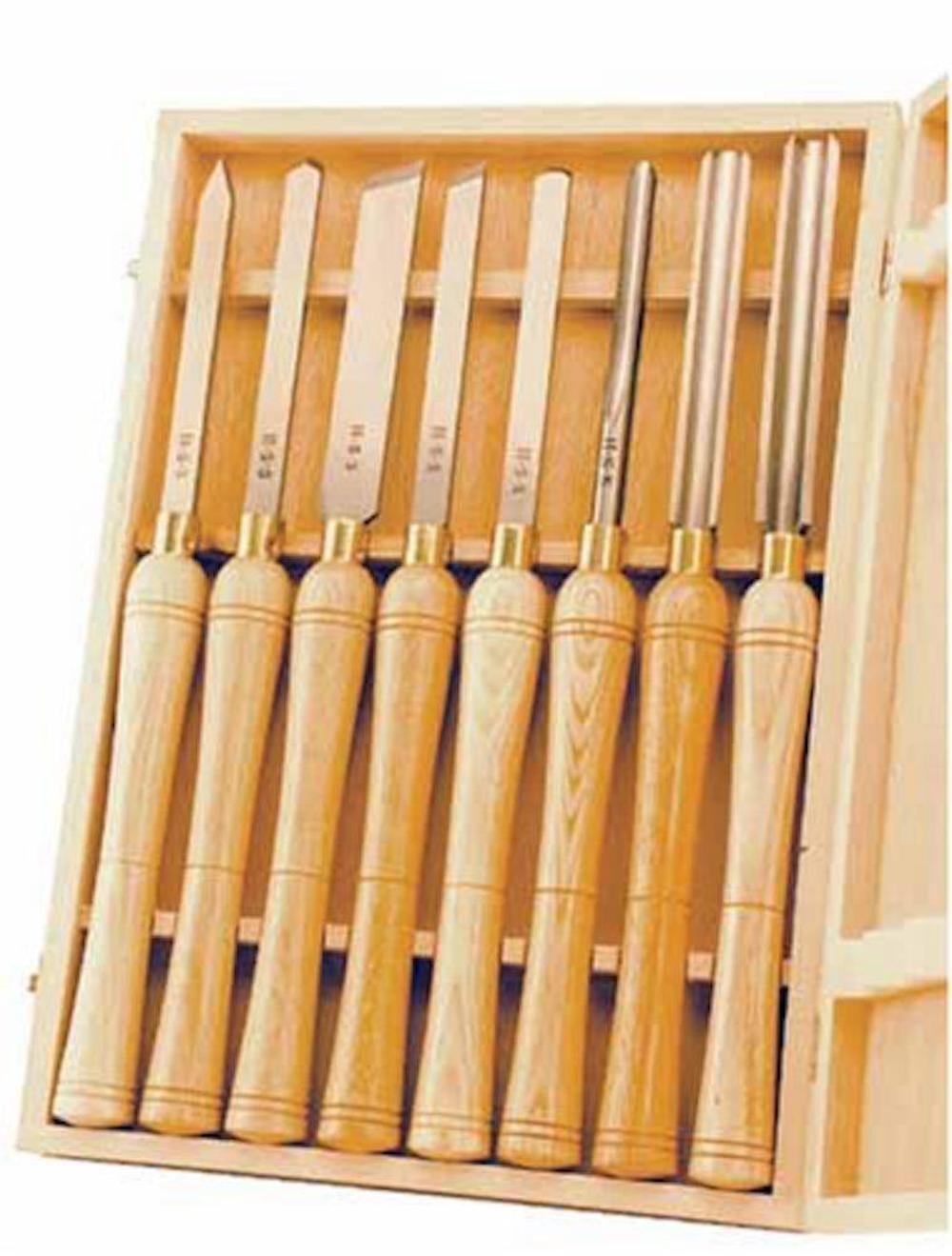 PSI Woodworking Products Wood Lathe Chisel 8pc Set - Flockneti