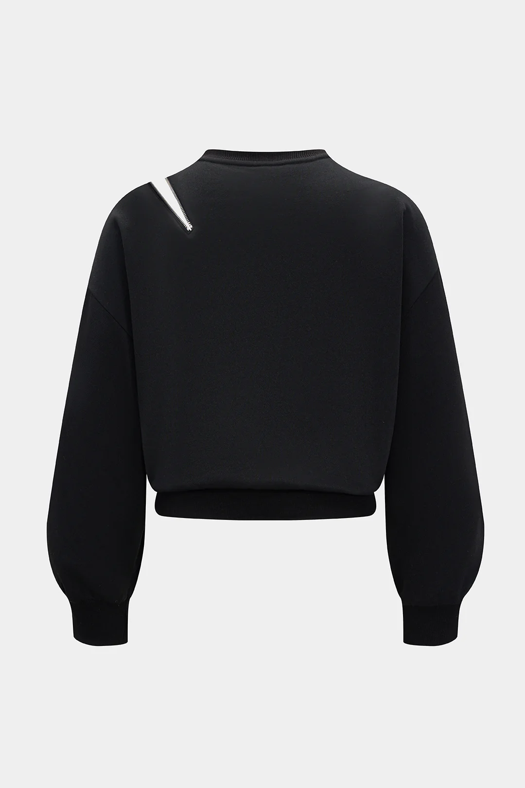 Plus Size Zipper Detail Long Sleeve Sweatshirt - Flockneti