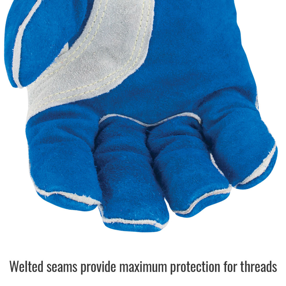 Black Stallion Welding Gloves Side Split Cowhide Stick Medium - Flockneti