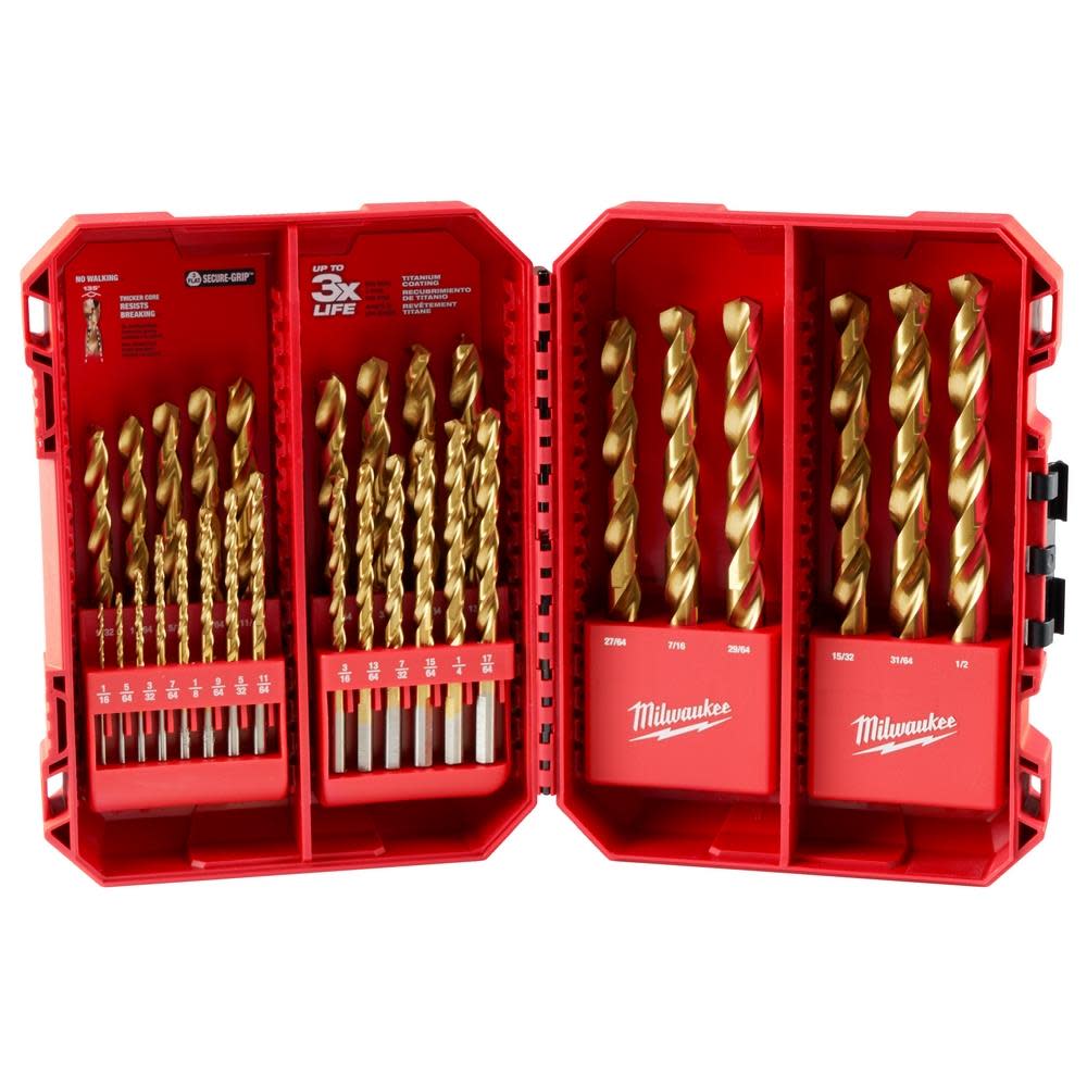 Milwaukee THUNDERBOLT Titanium Drill Bit Set  29PC - Flockneti