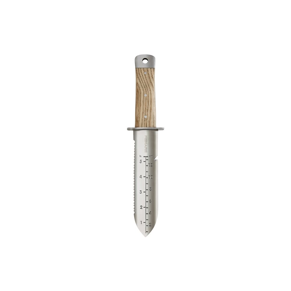 Fiskars Wooden Handle Multi Purpose Hori Hori Planting Tool - Flockneti