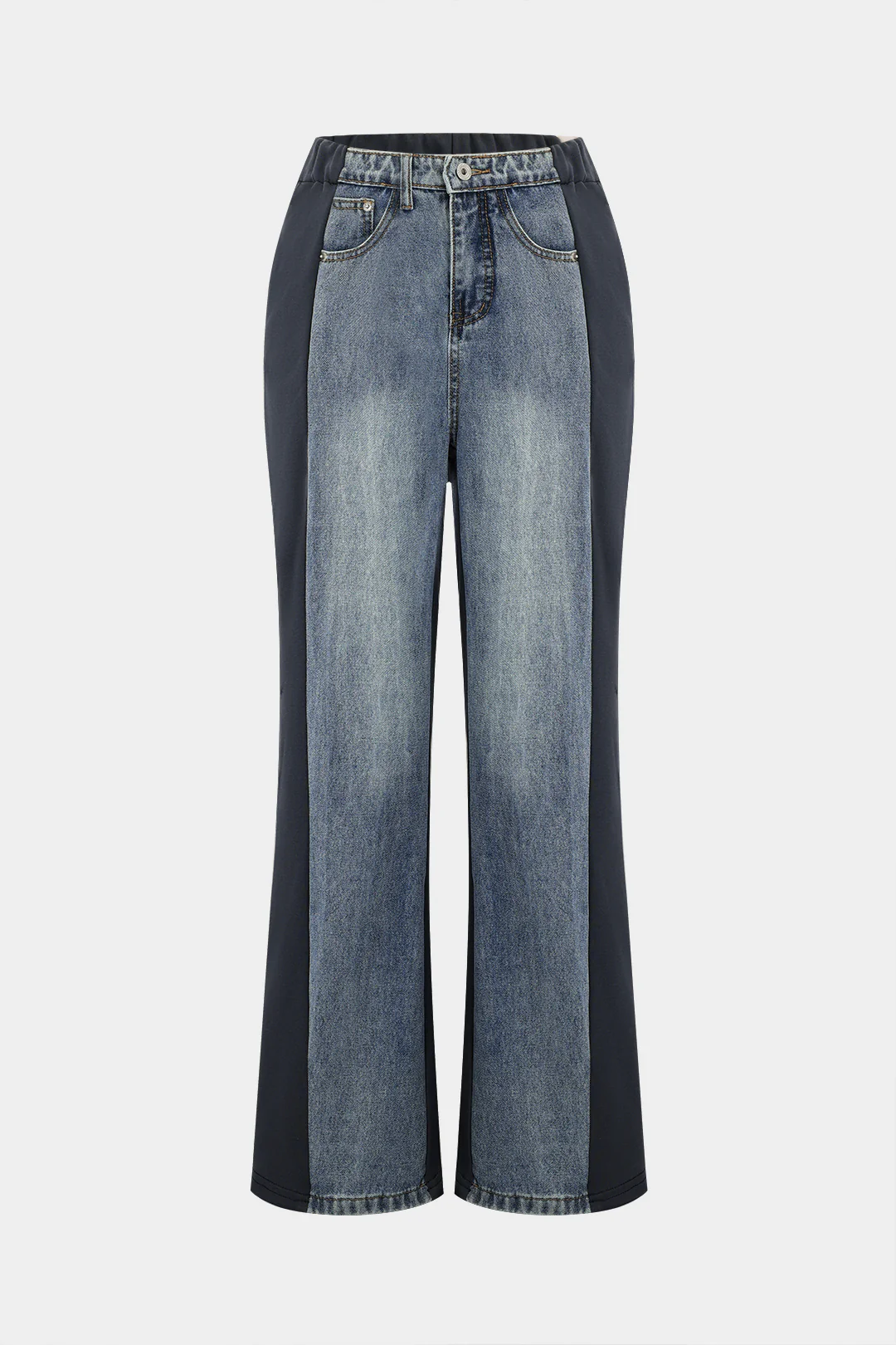 Denim Contrast Pocket Jeans - Flockneti