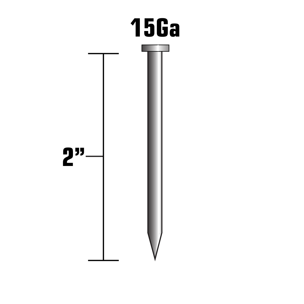 Metabo HPT Finished Nails Angled 2″ 15 Gauge 4000qty - Flockneti