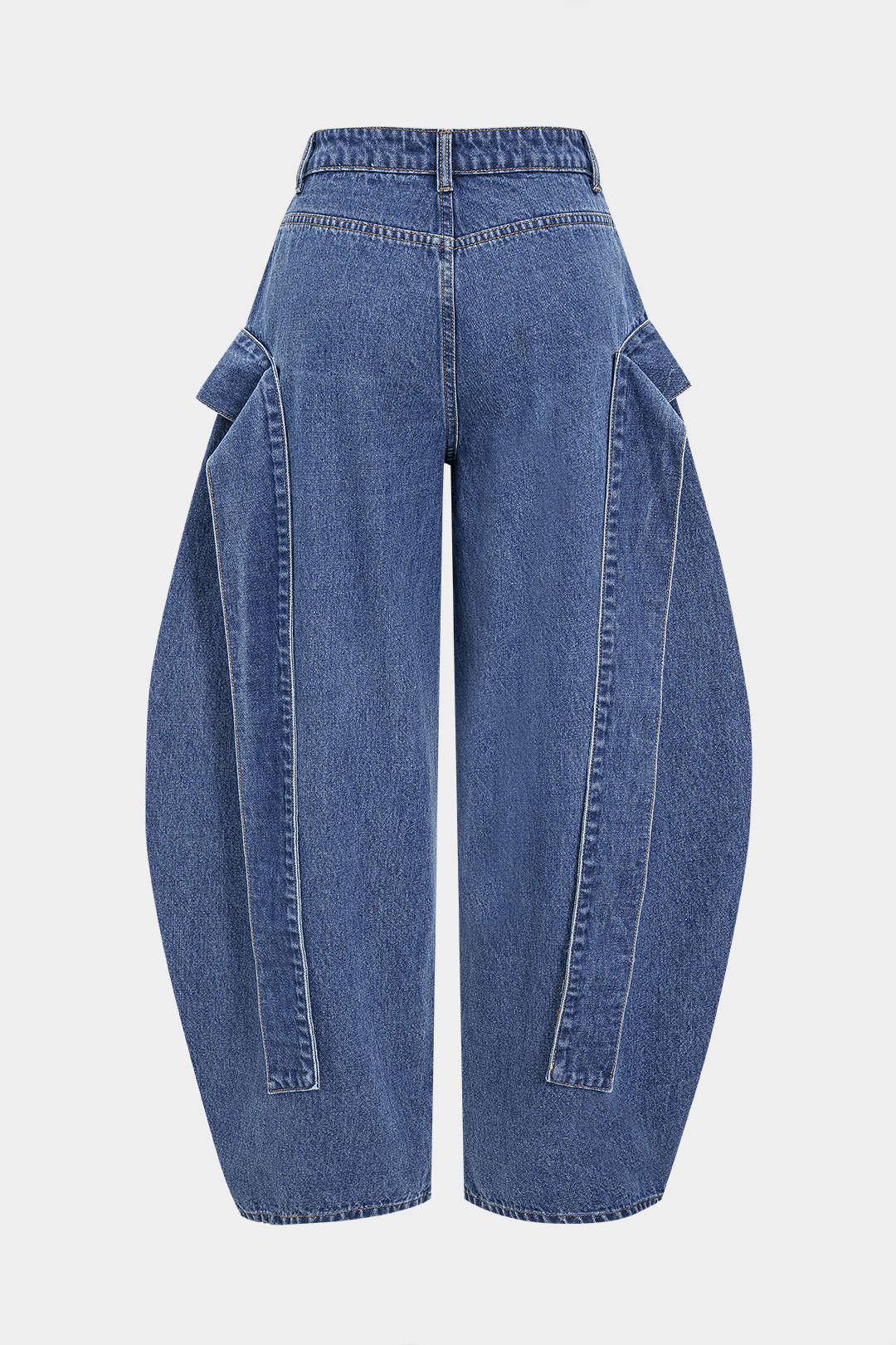 Denim Wide Leg Low Waist Barrel Jeans - Flockneti