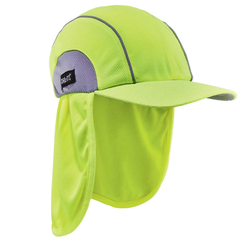 Ergodyne Chill Its 6650 High Performance Hat with Neck Shade Lime - Flockneti