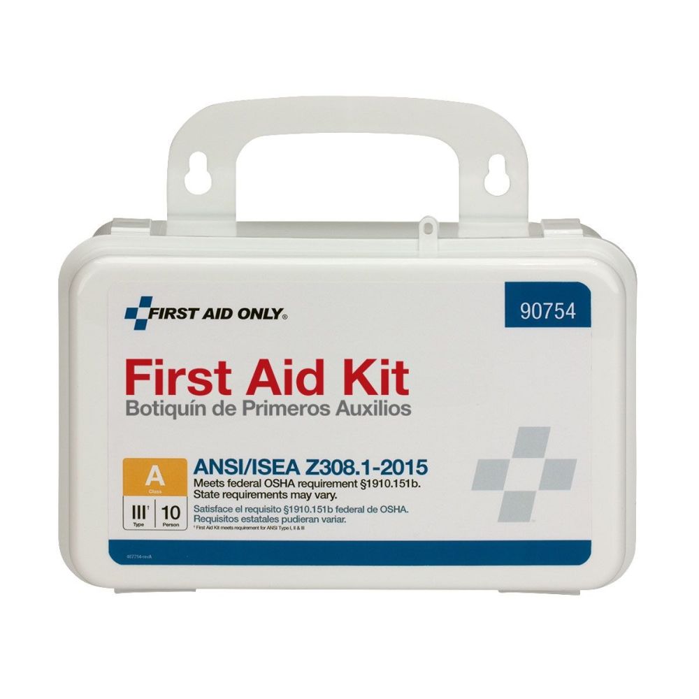 First Aid Only First Aid Kit 10 Person Bulk Plastic Case ANSI A - Flockneti